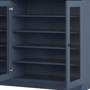 French Blue 30 Solid WoodShoe Storage Cabinet