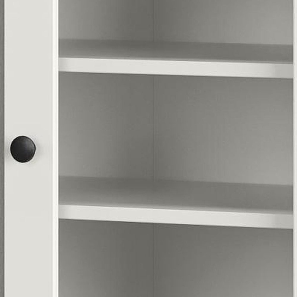 Off White 30 Solid WoodShoe Storage Cabinet