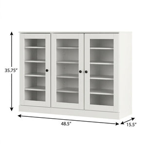Off White 30 Solid WoodShoe Storage Cabinet