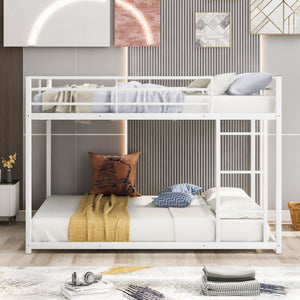 Metal Bunk Bed, Low Bunk Bed With Ladder by Couch.com