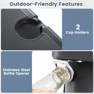 75 Quart Portable Hard Cooler with 6-Day Ice Retention and Wheels-Gray