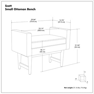 Scott - Upholstered Ottoman Bench