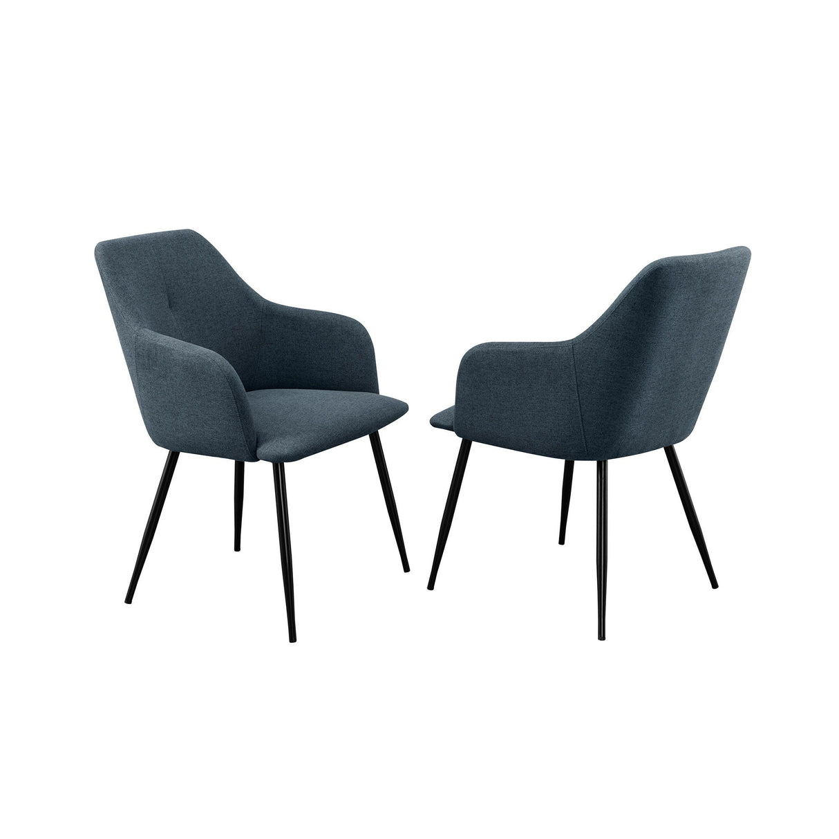 Contemporary Upholstered Woven Dining Chairs by Couch.com