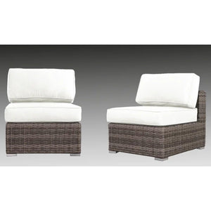 Armless Patio Chair With Cushions by Couch.com