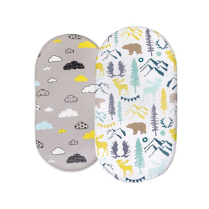 Baby Cradle Fitted Sheet Elastic Printing Baby Caring Table Changing Cover