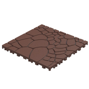Stone Texture Patio Deck Tiles, Diy Module Interlocking Decking Floor Tiles by Couch.com