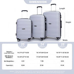 3 Piece Set Hardshell Suitcase Spinner Wheels by Couch.com