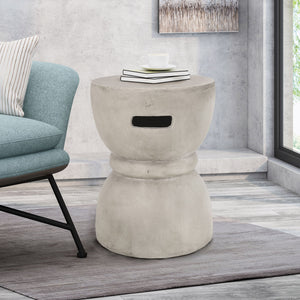Outdoor Side Table With Hourglass Shape - Gray by Couch.com