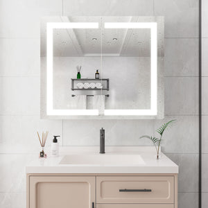 Medicine Cabinet With LED Vanity Mirror, Anti-Fog, Waterproof, Dimmable With Touch Switch by Couch.com