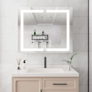 Medicine Cabinet With LED Vanity Mirror, Anti-Fog, Waterproof, Dimmable With Touch Switch by Couch.com