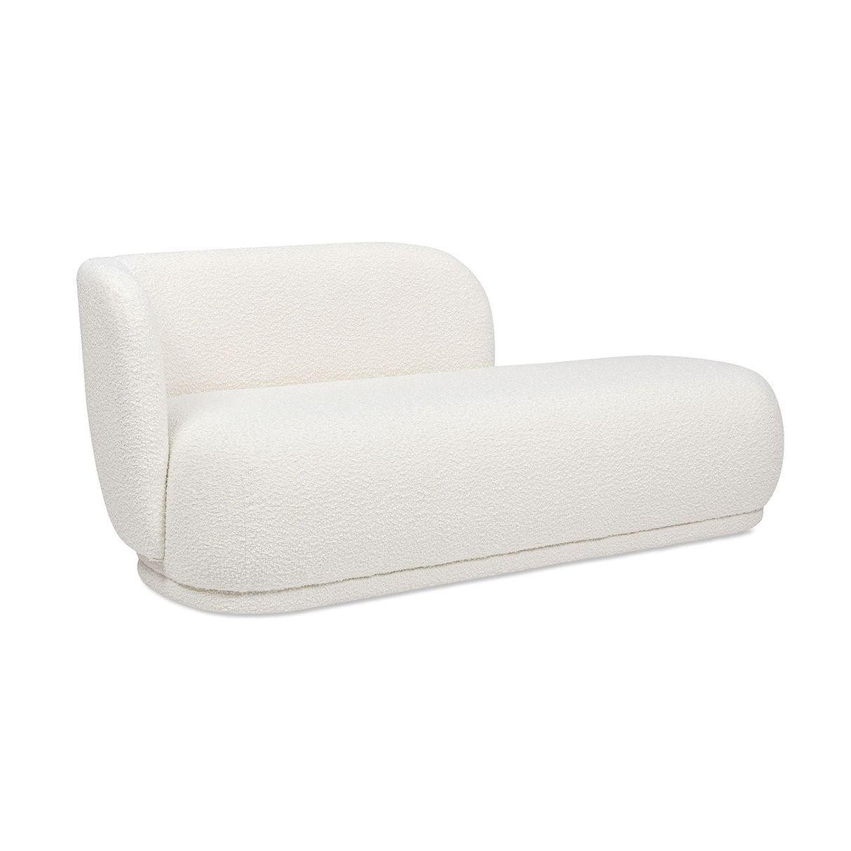Aire - RAF Modern Rounded Chaise Lounge - Ivory White by Couch.com