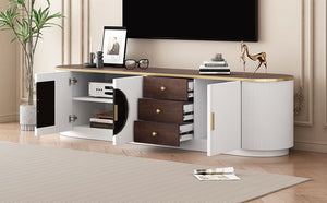 Modern Minimalist TV Stand For TVs Up To 80" With 3 Drawers And 1 Shelf by Couch.com