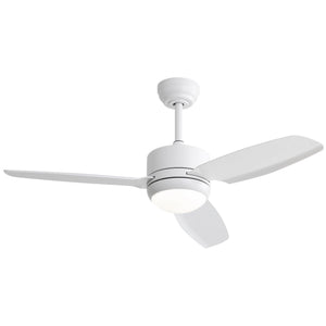 New Design Ceiling Fan With Lights 3 ABS Blades 6 - Speed DC Motor - White by Couch.com