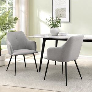Contemporary Upholstered Woven Dining Chairs by Couch.com