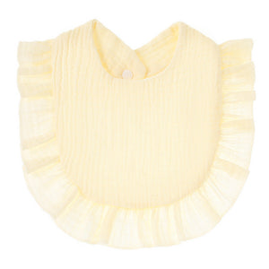Ruffled Cotton Gauze Lace Bib Saliva Pocket