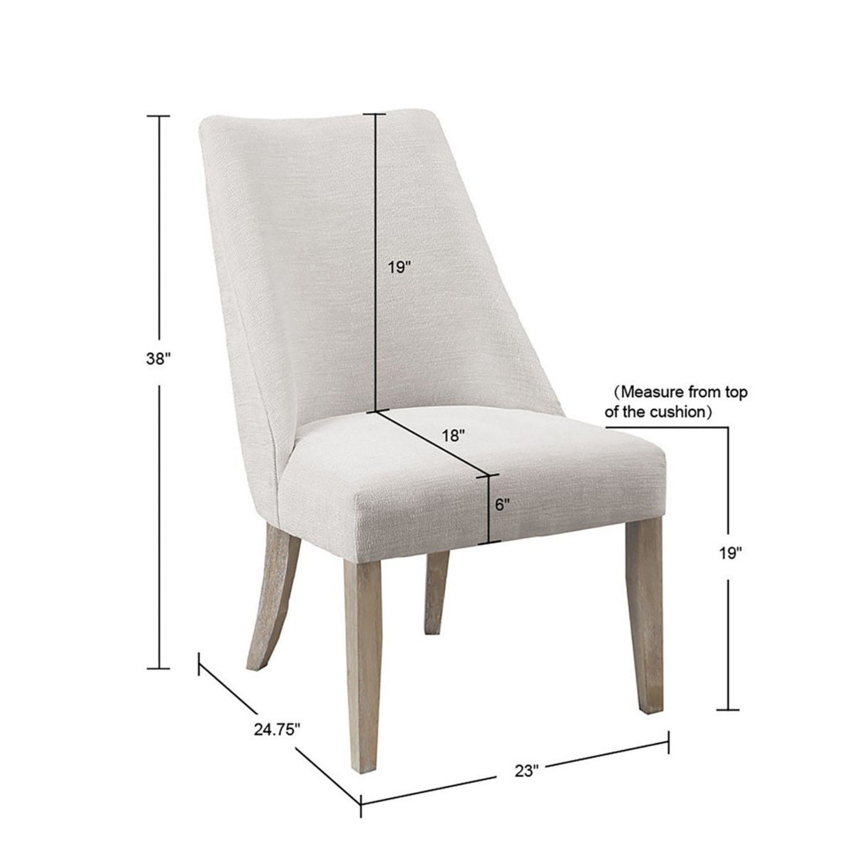Modern Type Dining Chair Upholstered (Set of 2) by Couch.com