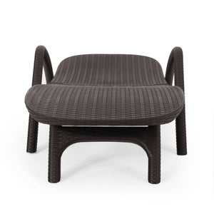 Polypropylene Resin Chaise Lounge With Hand Crafted Details - Dark Brown by Couch.com