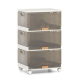3/4/5/6-Cube Stackable Storage Bins with Detachable Wheels-3 Cube