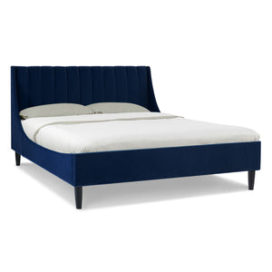 Aspen - Vertical Tufted Modern Headboard Platform Bed Set by Couch.com