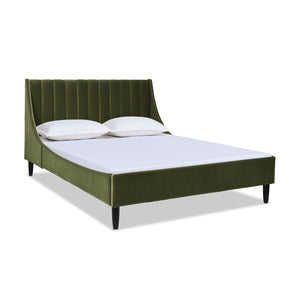 Aspen - Vertical Tufted Modern Headboard Platform Bed Set by Couch.com