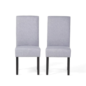 Amaranthine - Upholstered Dining Chair With High Back And Wood Legs (Set of 2) - Light Gray by Couch.com
