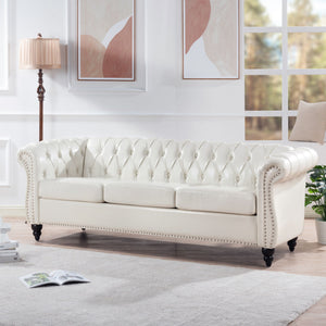 Rolled Arm Chesterfield 3 Seater Sofa by Couch.com