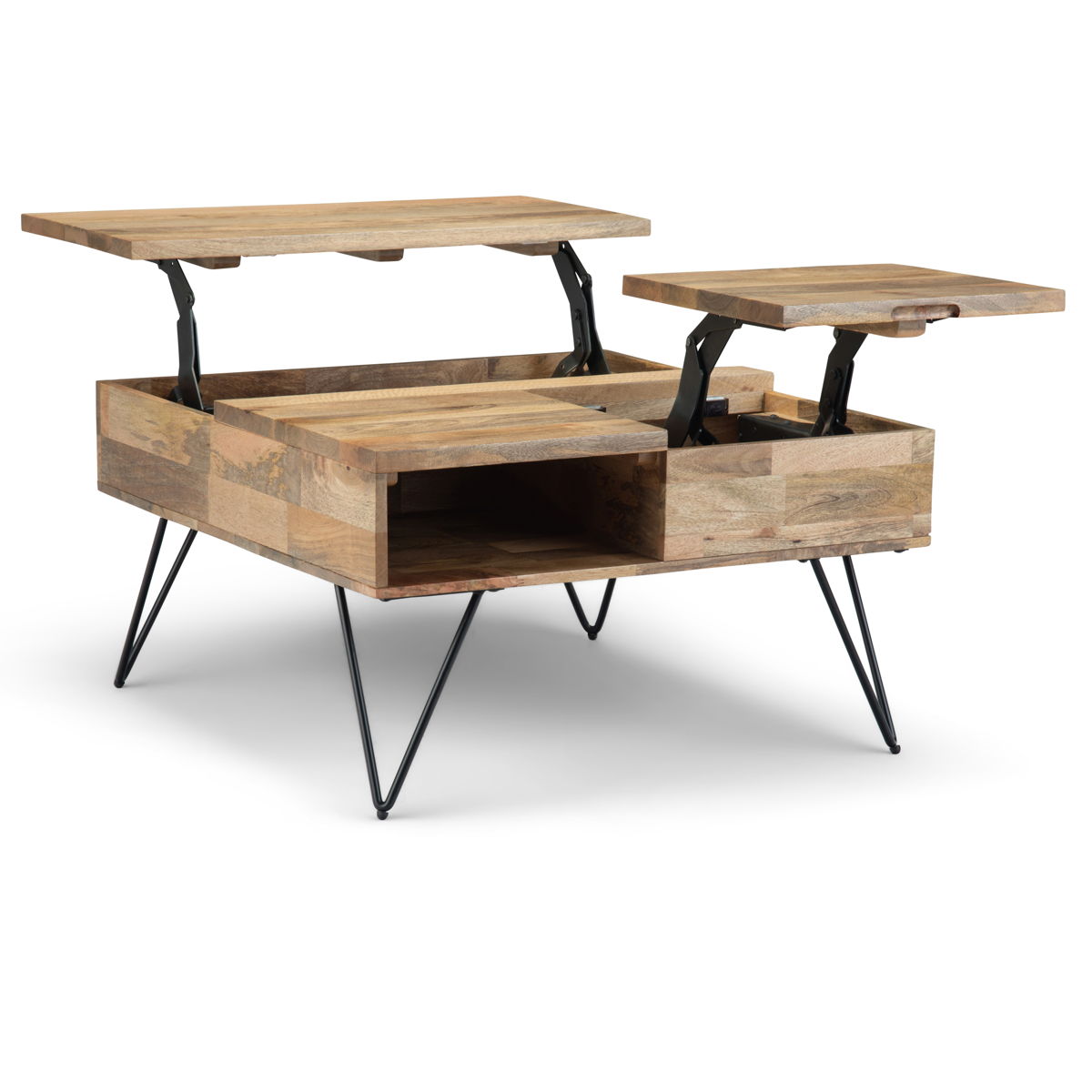 Hunter - Lift Top Square Coffee Table - Natural by Couch.com