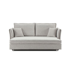 Oren Chenille Sleeper Sectional Sofa With Storage - Gray