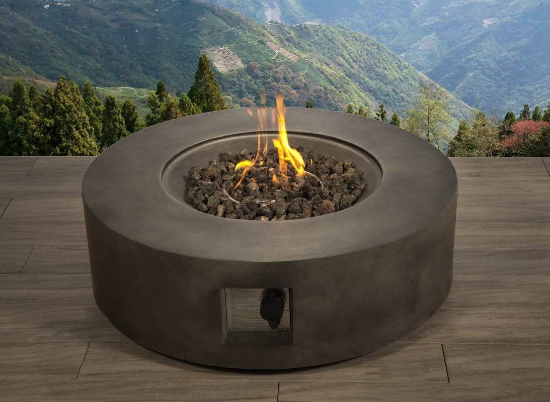Fibre Reinforced Outdoor Fire Pit Table - Charcoal by Couch.com