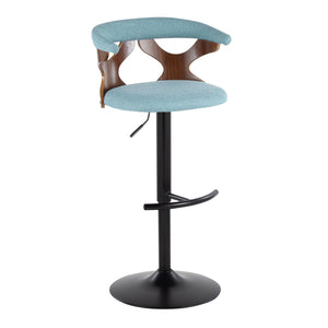 Gardenia - Contemporary Adjustable Barstool, Swivel With Rounded T Footrest (Set of 2) by Couch.com