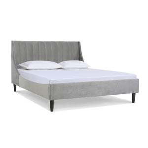 Aspen - Vertical Tufted Modern Headboard Platform Bed Set by Couch.com