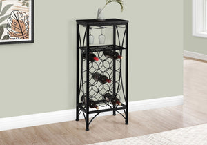 Home Bar, Wine Rack, Transitional - Black by Couch.com