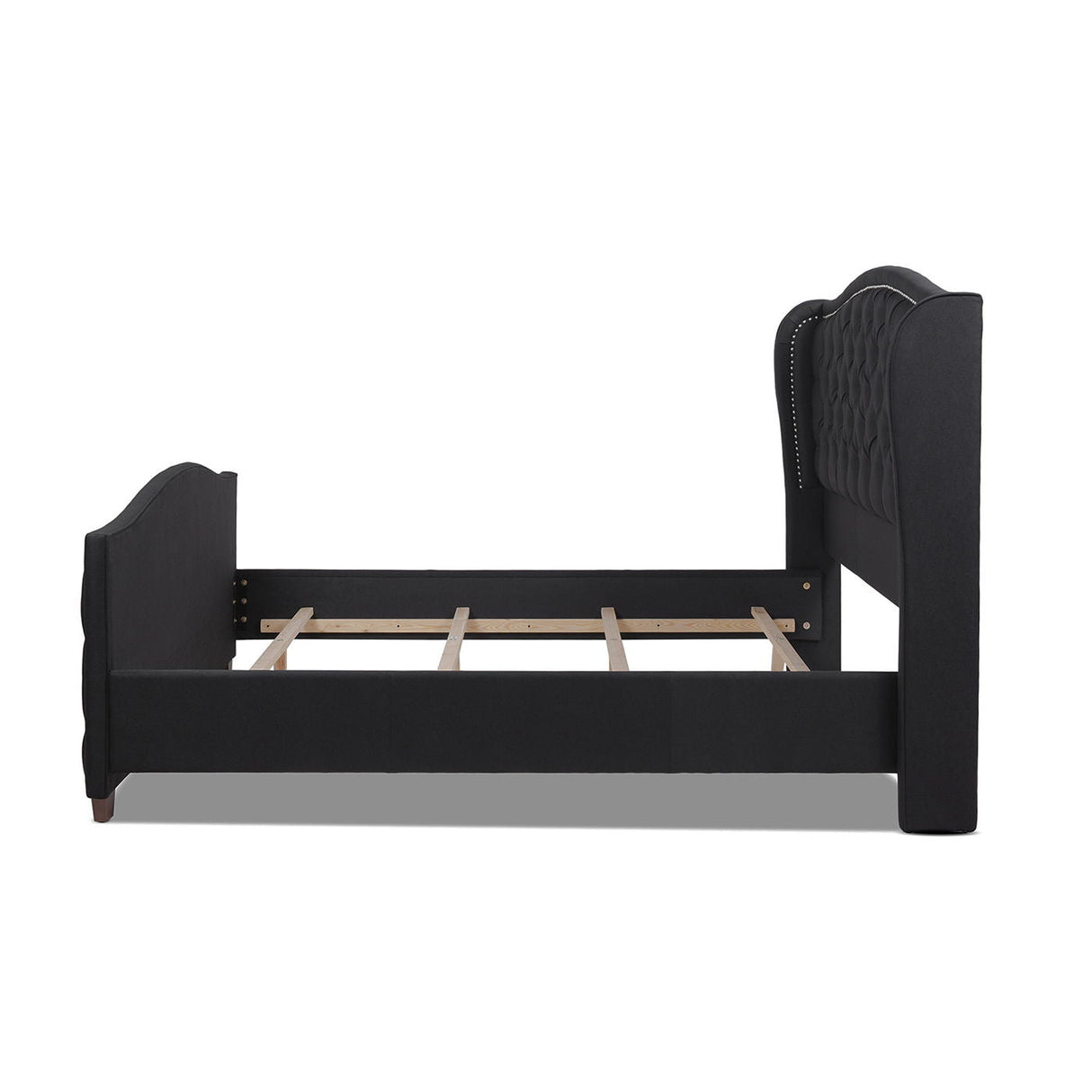 Marcella - Upholstered Shelter Headboard Bed Set by Couch.com