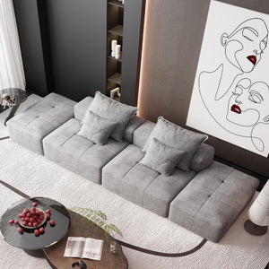 Modern Oversized DIY Combination Modular Sectional Sofa With Pillows
