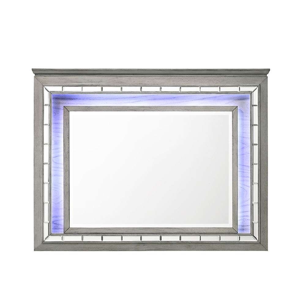 Antares - Mirror With LED - Light Gray by Couch.com