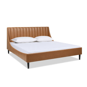 Aspen - Vertical Tufted Modern Headboard Platform Bed Set by Couch.com