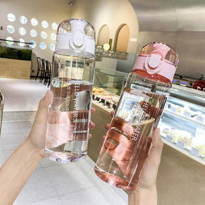 780ml Bottle For Drink Plastic Leak Proof Sports Bottles Shaker Water Bottle Drinkware BPA Free Sports Water Bottle Outdoor Water Bottle with Straw Plastic Portable Water Bottle Camping Bike Bottle Kitchen Tools Drink Water