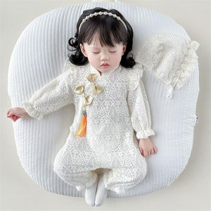 Princess Lace Long-sleeve Children's Romper Bodysuit