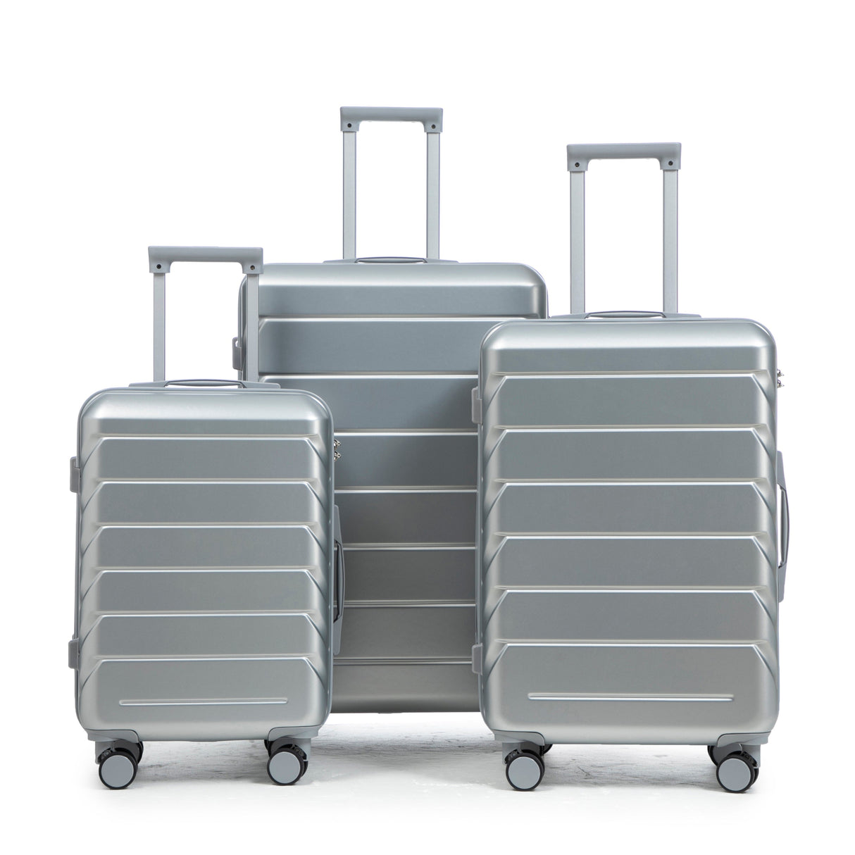 3-Piece ABS Spinner Wheel Luggage Set with Combination Lock