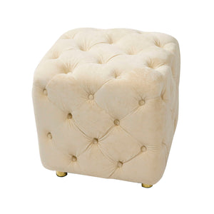 Modern Velvet Upholstered Ottoman, Exquisite Small End Table, Soft Foot Stool, Dressing Makeup Chair, Comfortable Seat For Living Room, Bedroom, Entrance by Couch.com