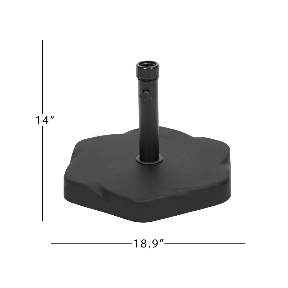 Umbrella Base With Hexagonal Shape - Black by Couch.com