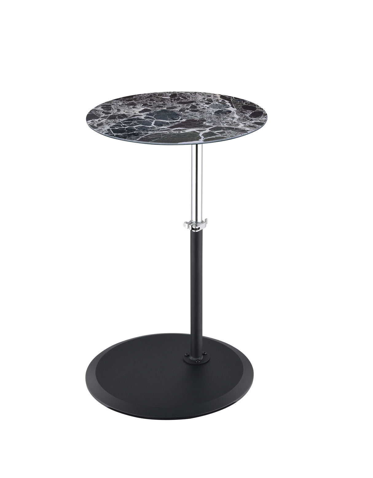 Orbit - 15.5" End Table With Height Adjustable Marble Textured Top by Couch.com