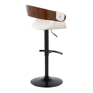 Elisa - Mid Century Modern Adjustable Barstool With Swivel & Rounded T Footrest (Set of 2) by Couch.com