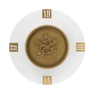 Round Moving Gear Roman Numeral Clock - Multicolor by Couch.com