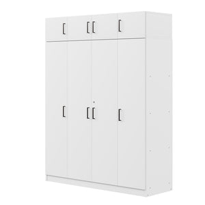 Contemporary 4 Door Wardrobe With 1 Drawer And Top Cabinet by Couch.com