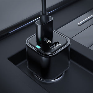 REXING JETSPEED Black 78W PowerDelivery+ USB-C/USB Car Charger with Cables