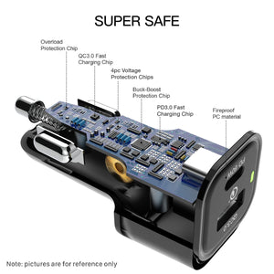 REXING JETSPEED Black 78W PowerDelivery+ USB-C/USB Car Charger