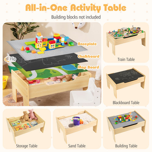 78 Pieces Activity Railway Playset for Kids Aged 3+