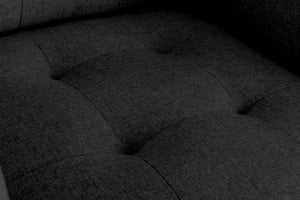 Victoria - Linen Fabric Armchair With Metal Legs, Side Pockets, And Pillow by Couch.com