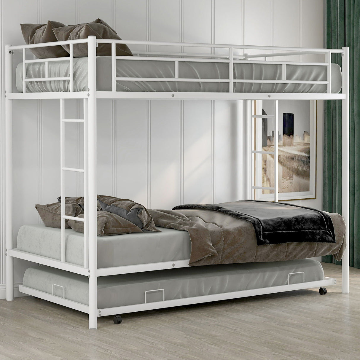 Twin Over Twin Bunk Bed With Trundle by Couch.com